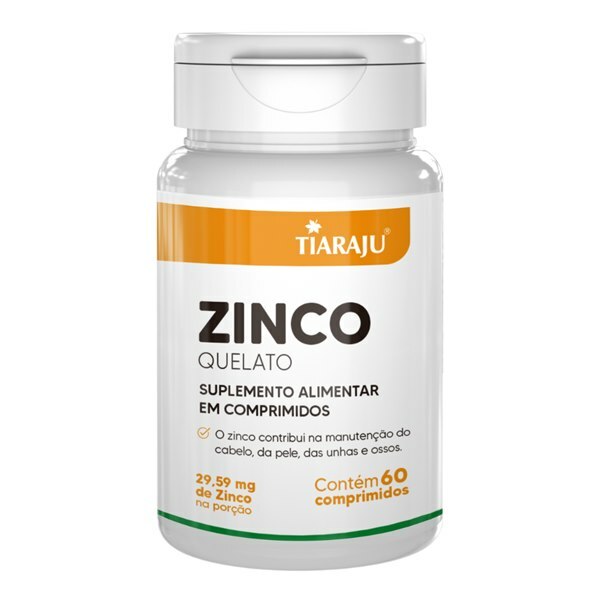 Zinco Quelato Tiaraju 29,59Mg 60 Comprimidos